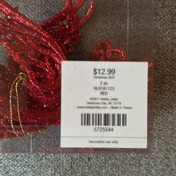 NIB shatterproof Angels with horn glitter and gorgeous 2 per box 12 total - Picture 3 of 7